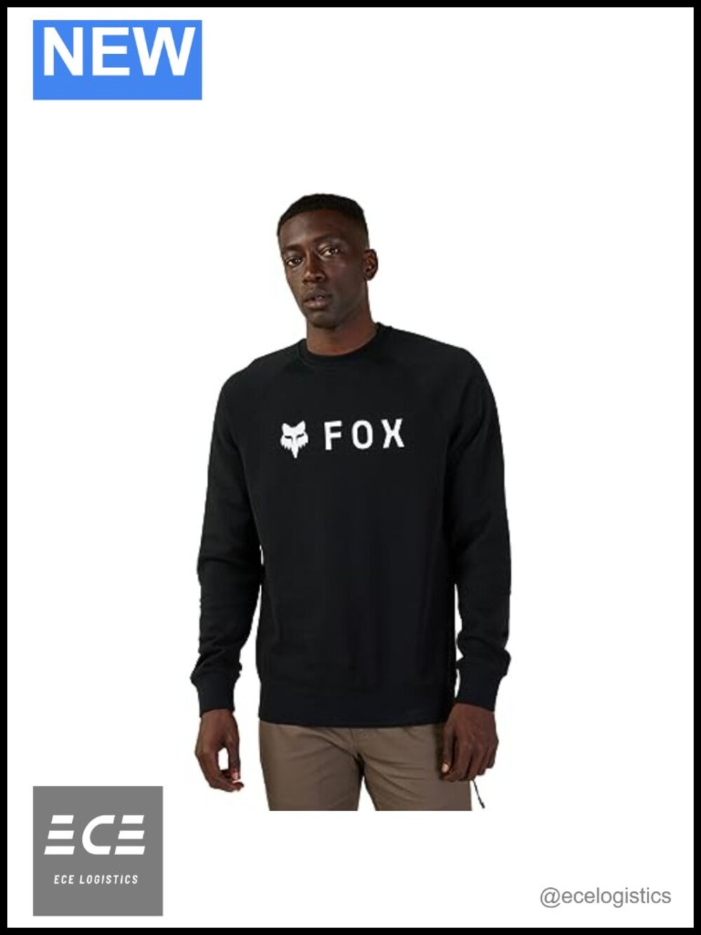 Fox Racing Absolute Fleece Crew Sweatshirt Cotton Poly Men's